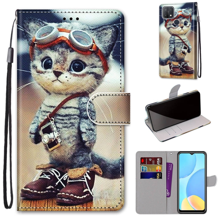 Coloured Drawing Cross Texture Horizontal Flip PU Leather Case with Holder & Card Slots & Wallet & Lanyard