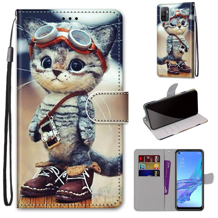Coloured Drawing Cross Texture Horizontal Flip PU Leather Case with Holder & Card Slots & Wallet & Lanyard