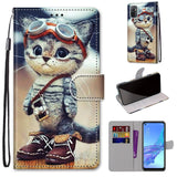 Coloured Drawing Cross Texture Horizontal Flip PU Leather Case with Holder & Card Slots & Wallet & Lanyard