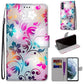Coloured Drawing Cross Texture Horizontal Flip PU Leather Case with Holder & Card Slots & Wallet & Lanyard