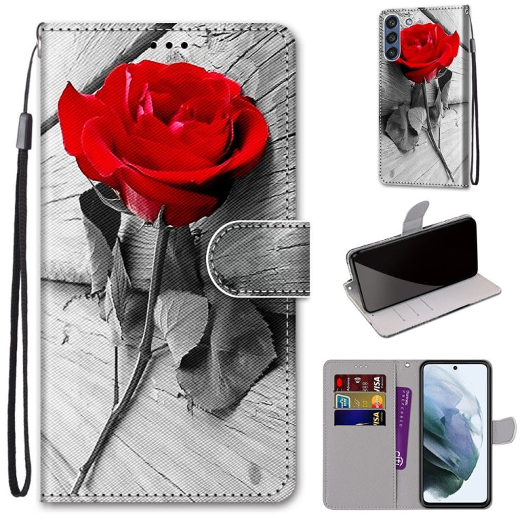 Coloured Drawing Cross Texture Horizontal Flip PU Leather Case with Holder & Card Slots & Wallet & Lanyard