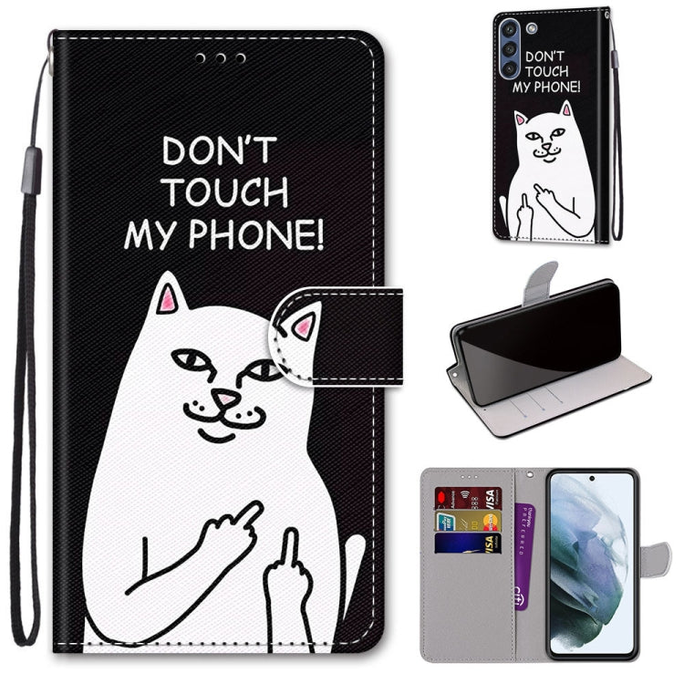 Coloured Drawing Cross Texture Horizontal Flip PU Leather Case with Holder & Card Slots & Wallet & Lanyard