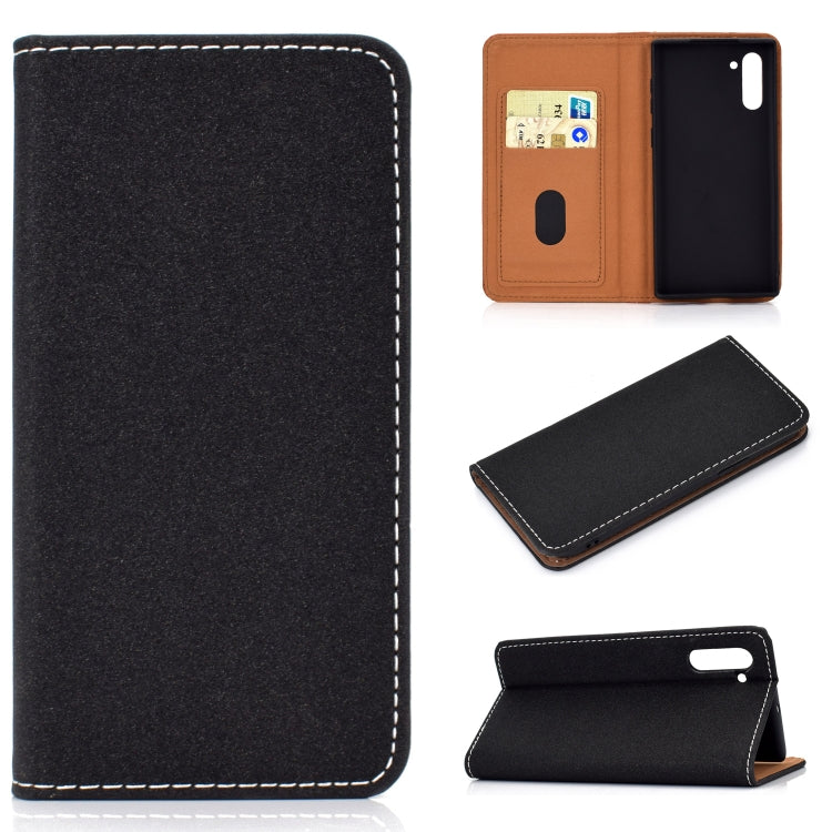 Solid Color Magnetic Horizontal Flip Leather Case with Card Slot & Holder, For Galaxy Note 10