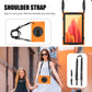Shockproof Colorful Silicone + PC Protective Case with Holder & Shoulder Strap & Hand Strap