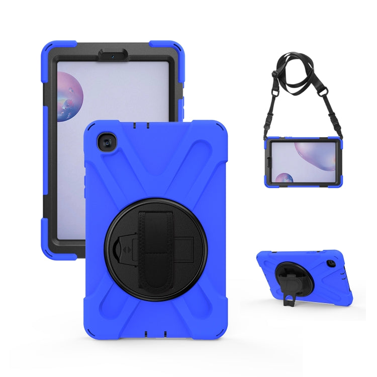Shockproof Colorful Silicone + PC Protective Case with Holder & Shoulder Strap & Hand Strap