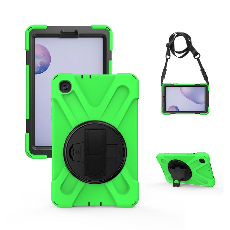 Shockproof Colorful Silicone + PC Protective Case with Holder & Shoulder Strap & Hand Strap