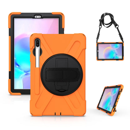Shockproof Colorful Silicone + PC Protective Case with Holder & Shoulder Strap & Hand Strap & Pen Slot