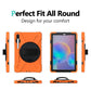 Shockproof Colorful Silicone + PC Protective Case with Holder & Shoulder Strap & Hand Strap & Pen Slot