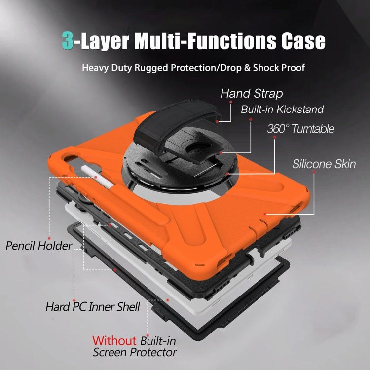 Shockproof Colorful Silicone + PC Protective Case with Holder & Shoulder Strap & Hand Strap & Pen Slot