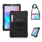 Shockproof Colorful Silicone + PC Protective Case with Holder & Shoulder Strap & Hand Strap & Pen Slot