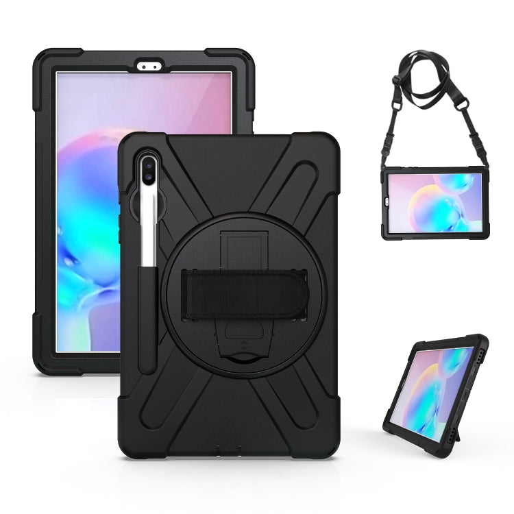Shockproof Colorful Silicone + PC Protective Case with Holder & Shoulder Strap & Hand Strap & Pen Slot