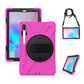 Shockproof Colorful Silicone + PC Protective Case with Holder & Shoulder Strap & Hand Strap & Pen Slot