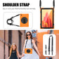Shockproof Colorful Silicone + PC Protective Case with Holder & Shoulder Strap & Hand Strap & Screen Protector