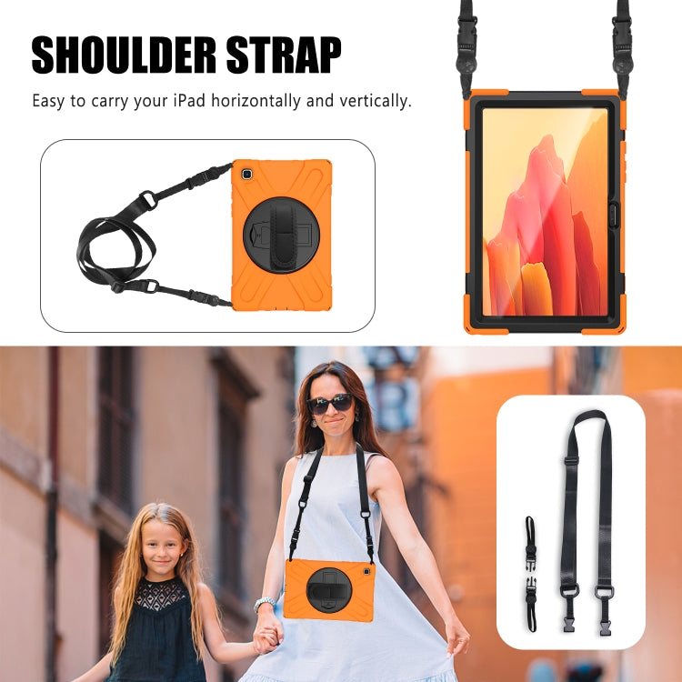 Shockproof Colorful Silicone + PC Protective Case with Holder & Shoulder Strap & Hand Strap & Screen Protector