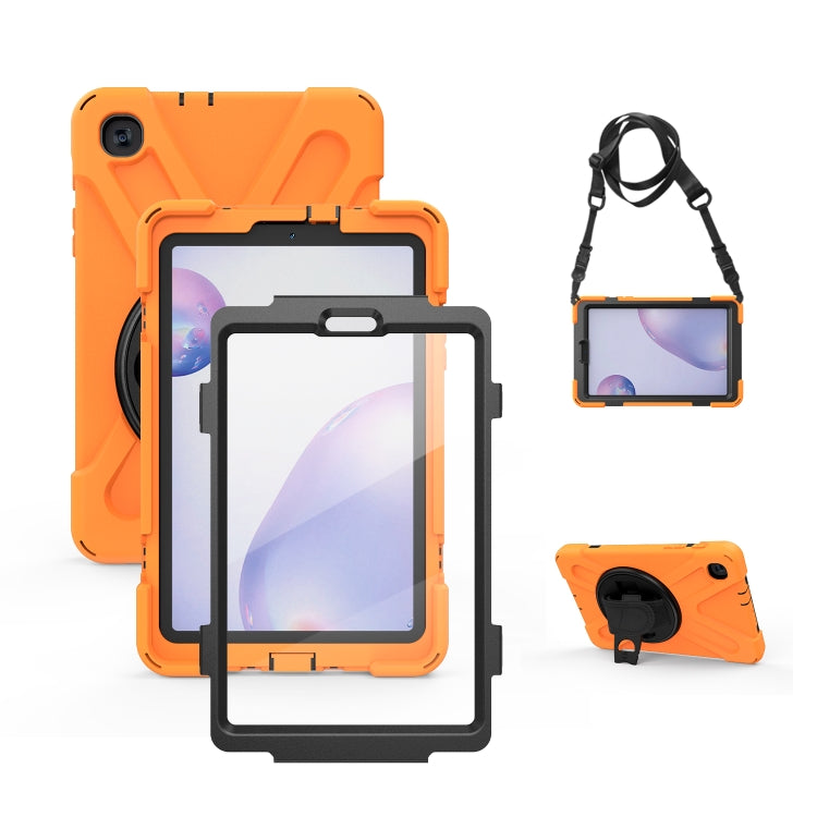 Shockproof Colorful Silicone + PC Protective Case with Holder & Shoulder Strap & Hand Strap & Screen Protector