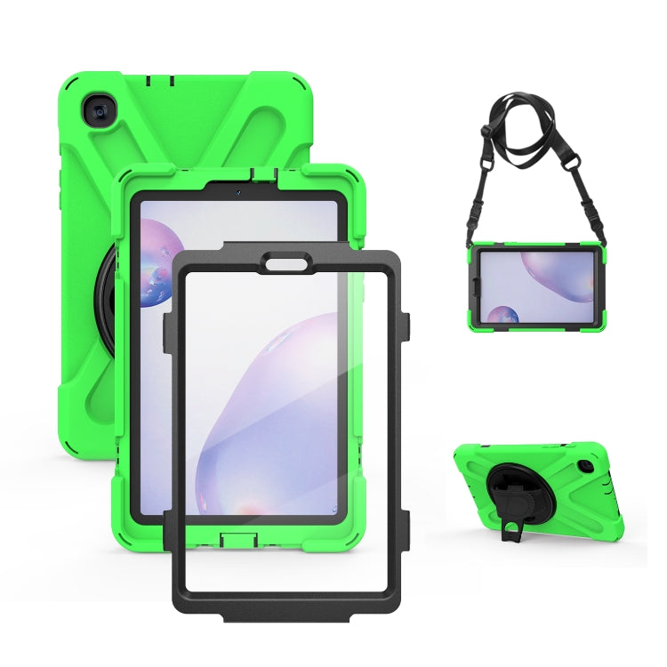 Shockproof Colorful Silicone + PC Protective Case with Holder & Shoulder Strap & Hand Strap & Screen Protector