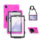 Shockproof Colorful Silicone + PC Protective Case with Holder & Shoulder Strap & Hand Strap & Screen Protector