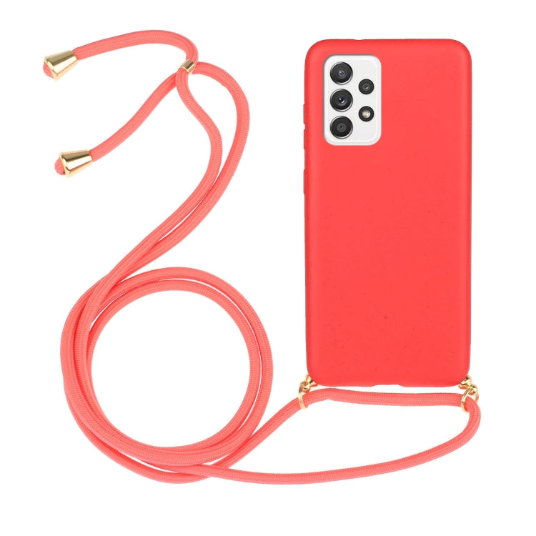 Wheat Straw Material + TPU Protective Case with Lanyard, For Samsung Galaxy A02s, For Samsung Galaxy A12, For Samsung Galaxy A31, For Samsung Galaxy A32 5G, For Huawei P smart 2021, For Samsung Galaxy A52 5G / 4G, For Samsung Galaxy A72 5G / 4G