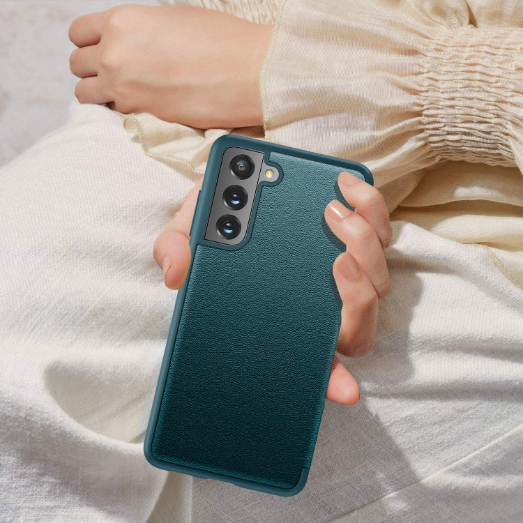 Shockproof Horizontal Flip Plain Leather Phone Case, For Samsung Galaxy S21 FE