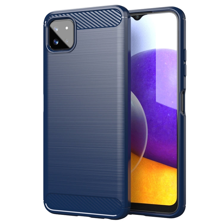 Brushed Texture Carbon Fiber TPU Case, For Samsung Galaxy A22 5G