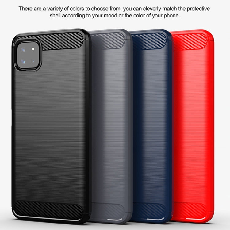 Brushed Texture Carbon Fiber TPU Case, For Samsung Galaxy A22 5G