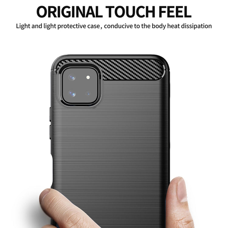 Brushed Texture Carbon Fiber TPU Case, For Samsung Galaxy A22 5G