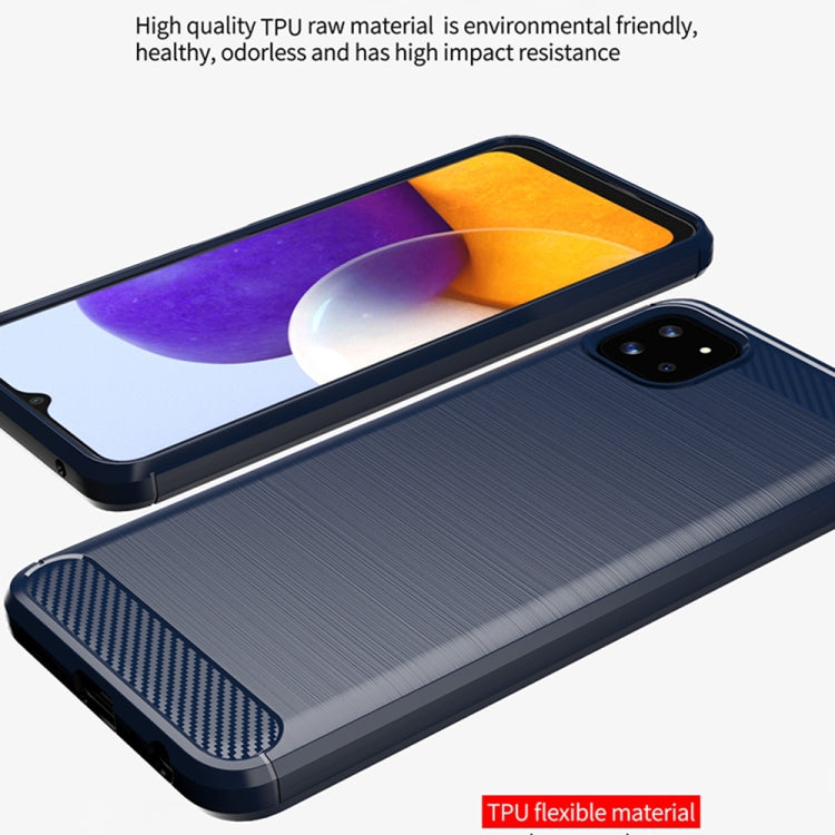 Brushed Texture Carbon Fiber TPU Case, For Samsung Galaxy A22 5G