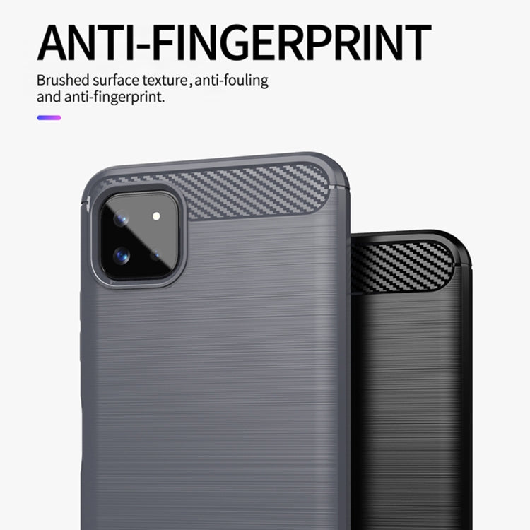 Brushed Texture Carbon Fiber TPU Case, For Samsung Galaxy A22 5G