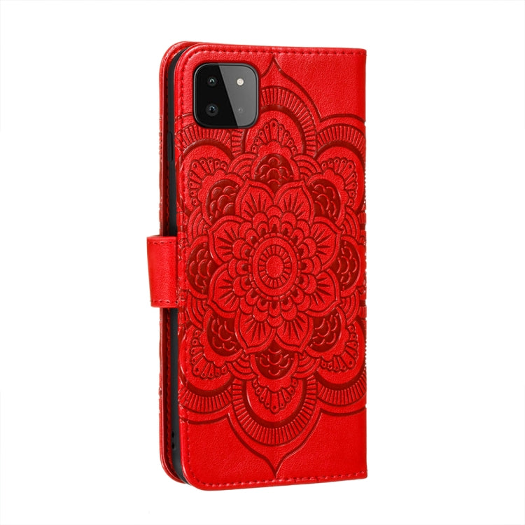 Sun Mandala Embossing Pattern Horizontal Flip PU Leather Case with Holder & Card Slots & Wallet & Lanyard, For Samsung Galaxy A22 5G, For Samsung Galaxy A22 4G, For Samsung Galaxy A82 5G, For Samsung Galaxy S21 FE, For Xiaomi Mi 11 Ultra