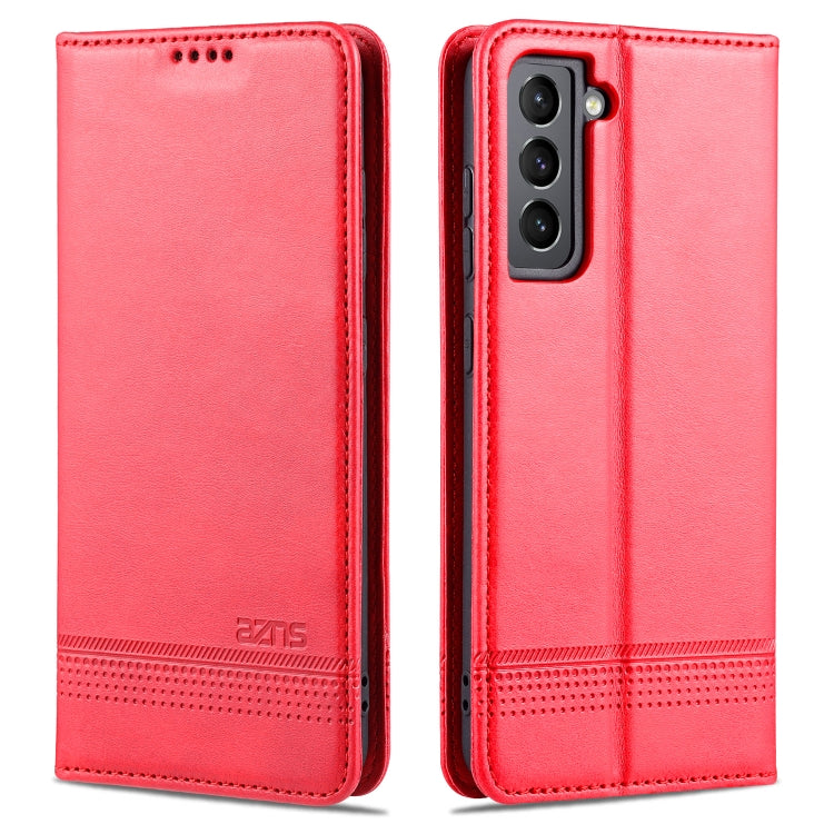 AZNS Magnetic Calf Texture Horizontal Flip Leather Case with Card Slots & Holder & Wallet, For Samsung Galaxy S21 FE