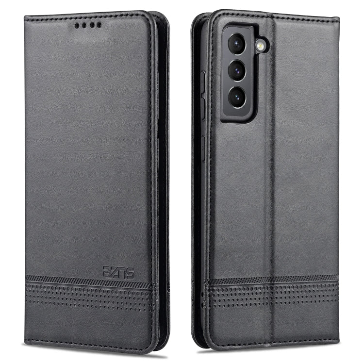 AZNS Magnetic Calf Texture Horizontal Flip Leather Case with Card Slots & Holder & Wallet, For Samsung Galaxy S21 FE
