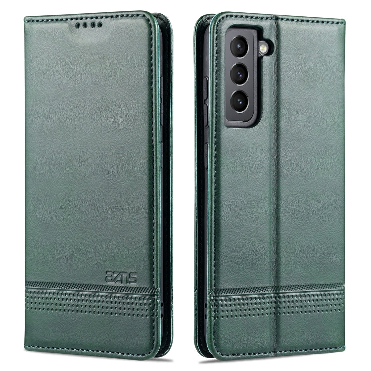 AZNS Magnetic Calf Texture Horizontal Flip Leather Case with Card Slots & Holder & Wallet, For Samsung Galaxy S21 FE