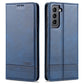 AZNS Magnetic Calf Texture Horizontal Flip Leather Case with Card Slots & Holder & Wallet, For Samsung Galaxy S21 FE