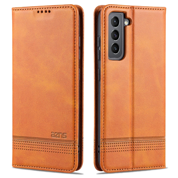 AZNS Magnetic Calf Texture Horizontal Flip Leather Case with Card Slots & Holder & Wallet, For Samsung Galaxy S21 FE