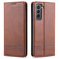 AZNS Magnetic Calf Texture Horizontal Flip Leather Case with Card Slots & Holder & Wallet, For Samsung Galaxy S21 FE