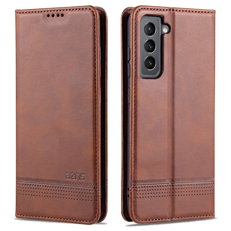 AZNS Magnetic Calf Texture Horizontal Flip Leather Case with Card Slots & Holder & Wallet, For Samsung Galaxy S21 FE