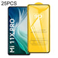 25 PCS 9D Full Glue Full Screen Tempered Glass Film
