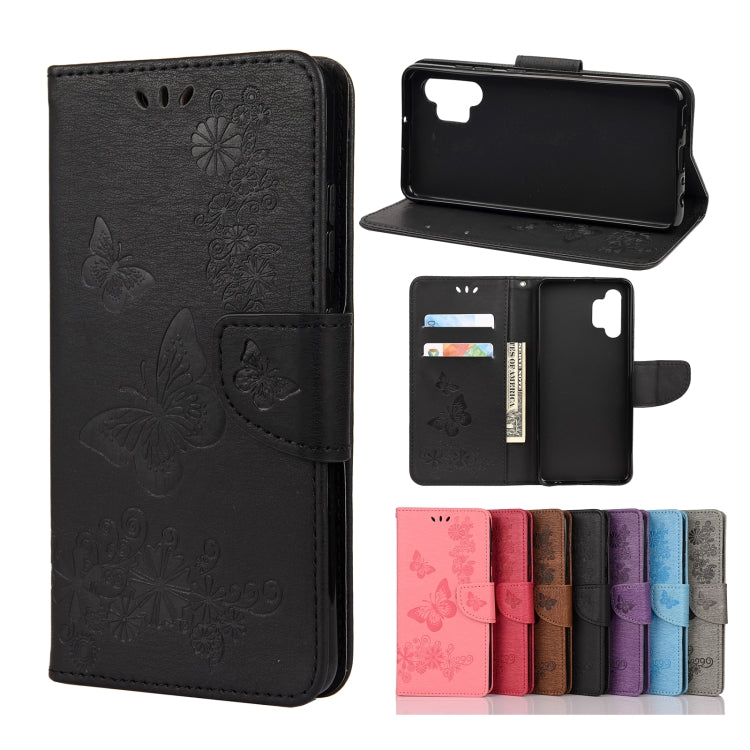 Butterflies Embossing Horizontal Flip Leather Case with Holder & Card Slots & Wallet, For Samsung Galaxy A02s (EU Version), For Samsung Galaxy A12 5G, For Samsung Galaxy A32 4G, For Samsung Galaxy A32 5G, For Samsung Galaxy A72 5G / 4G�����������������...