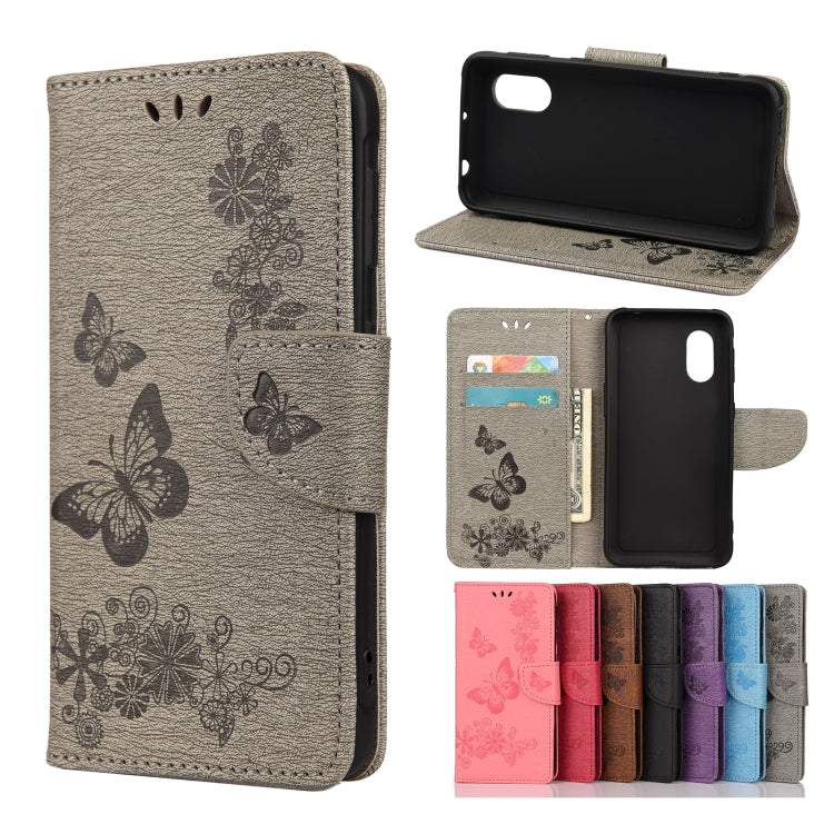 Butterflies Embossing Horizontal Flip Leather Case with Holder & Card Slots & Wallet, For Samsung Galaxy Xcover 5