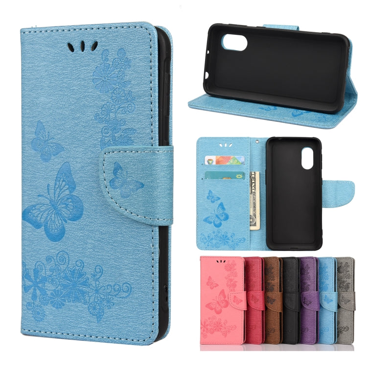 Butterflies Embossing Horizontal Flip Leather Case with Holder & Card Slots & Wallet, For Samsung Galaxy Xcover 5