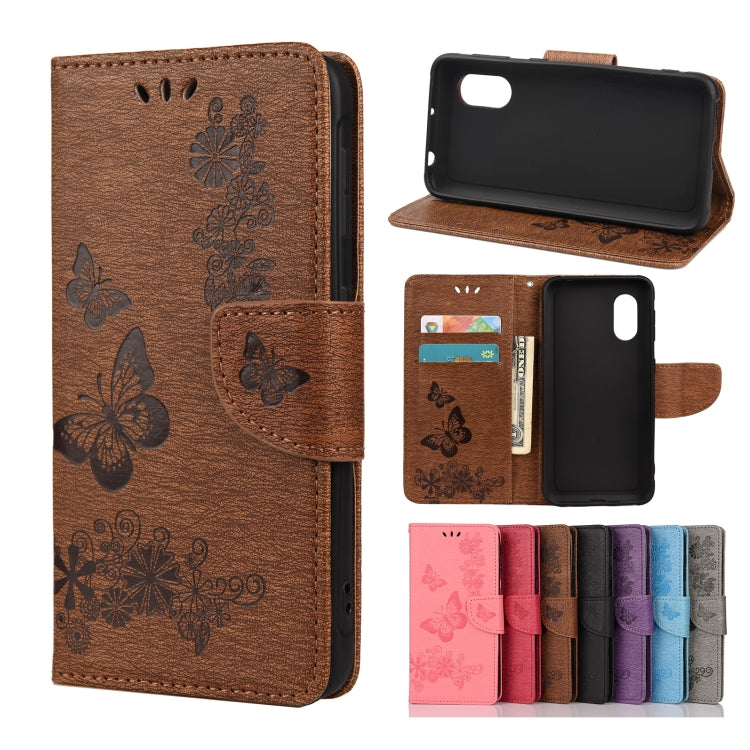 Butterflies Embossing Horizontal Flip Leather Case with Holder & Card Slots & Wallet, For Samsung Galaxy Xcover 5