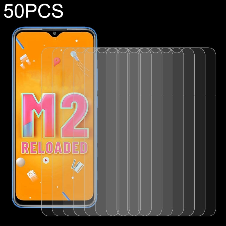 50 PCS 0.26mm 9H 2.5D Tempered Glass Film