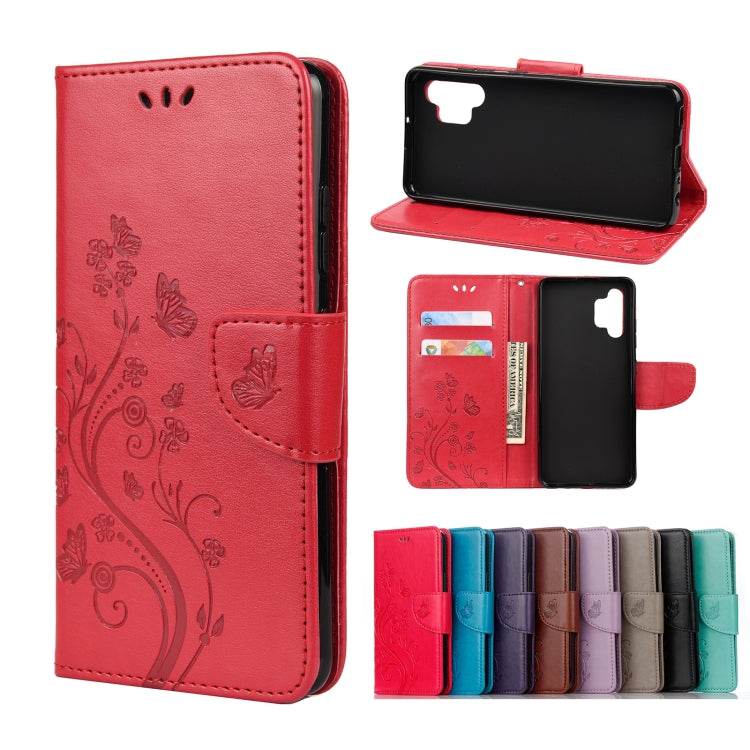 Butterfly Flower Pattern Horizontal Flip Leather Case with Holder & Card Slots & Wallet, For Samsung Galaxy A02s (EU Version), For Samsung Galaxy A12 5G, For Samsung Galaxy A32 4G, For Samsung Galaxy A32 5G, For Samsung Galaxy A72 5G / 4G��������������...