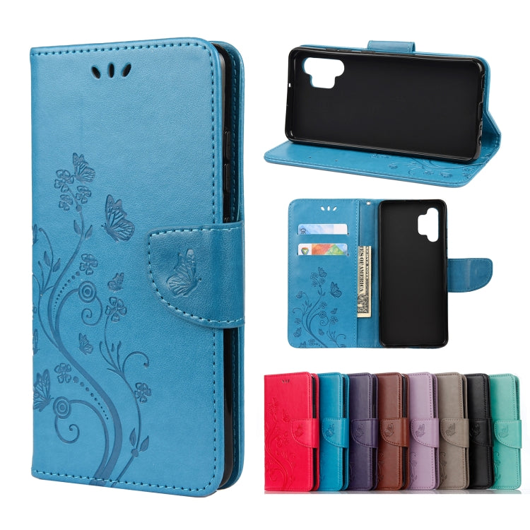Butterfly Flower Pattern Horizontal Flip Leather Case with Holder & Card Slots & Wallet, For Samsung Galaxy A02s (EU Version), For Samsung Galaxy A12 5G, For Samsung Galaxy A32 4G, For Samsung Galaxy A32 5G, For Samsung Galaxy A72 5G / 4G��������������...