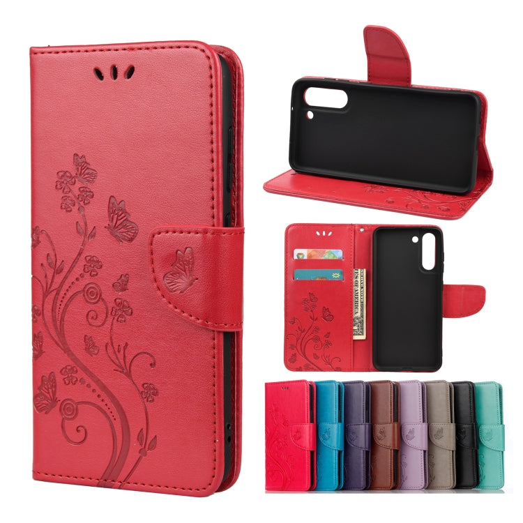 Butterfly Flower Pattern Horizontal Flip Leather Case with Holder & Card Slots & Wallet, For Samsung Galaxy A02s (EU Version), For Samsung Galaxy A12 5G, For Samsung Galaxy A32 4G, For Samsung Galaxy A32 5G, For Samsung Galaxy A72 5G / 4G��������������...