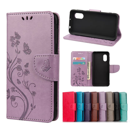 Butterfly Flower Pattern Horizontal Flip Leather Case with Holder & Card Slots & Wallet, For Samsung Galaxy Xcover 5