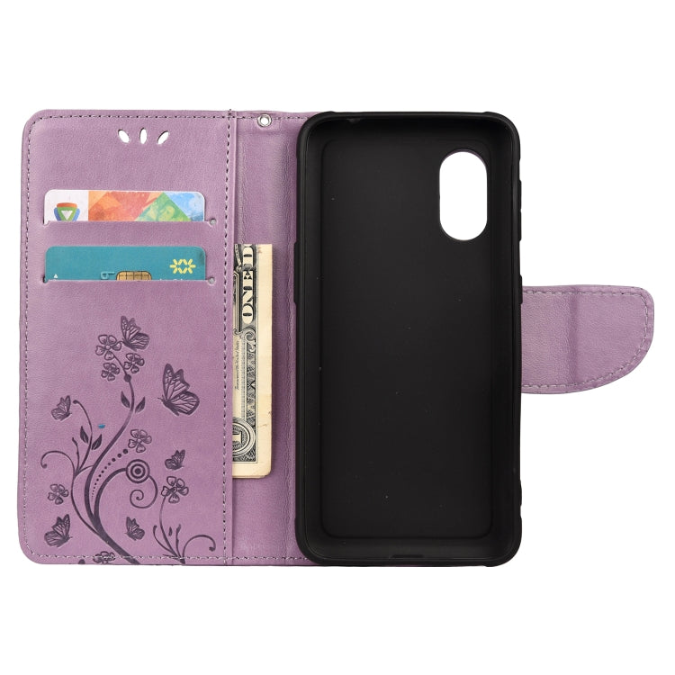 Butterfly Flower Pattern Horizontal Flip Leather Case with Holder & Card Slots & Wallet, For Samsung Galaxy Xcover 5