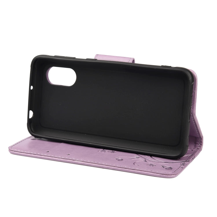 Butterfly Flower Pattern Horizontal Flip Leather Case with Holder & Card Slots & Wallet, For Samsung Galaxy Xcover 5