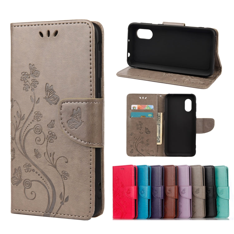 Butterfly Flower Pattern Horizontal Flip Leather Case with Holder & Card Slots & Wallet, For Samsung Galaxy Xcover 5