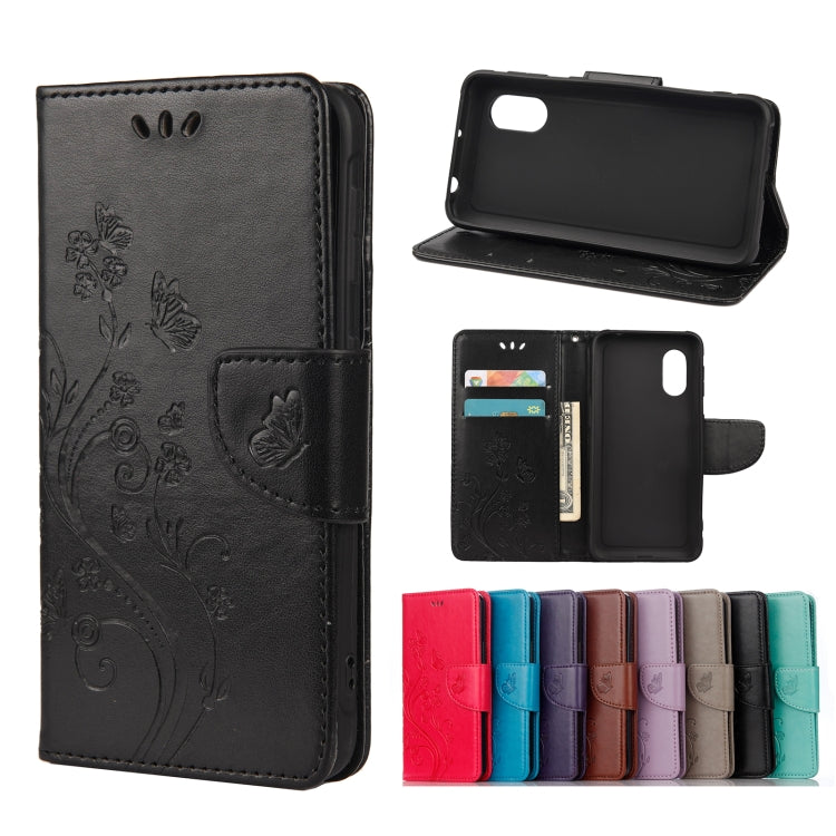 Butterfly Flower Pattern Horizontal Flip Leather Case with Holder & Card Slots & Wallet, For Samsung Galaxy Xcover 5